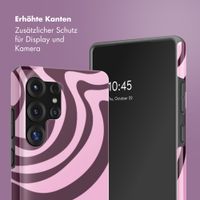 Selencia Vivid Rückabdeckung mit MagSafe Samsung Galaxy S25 Ultra - Wavy Swirl Pink Plum