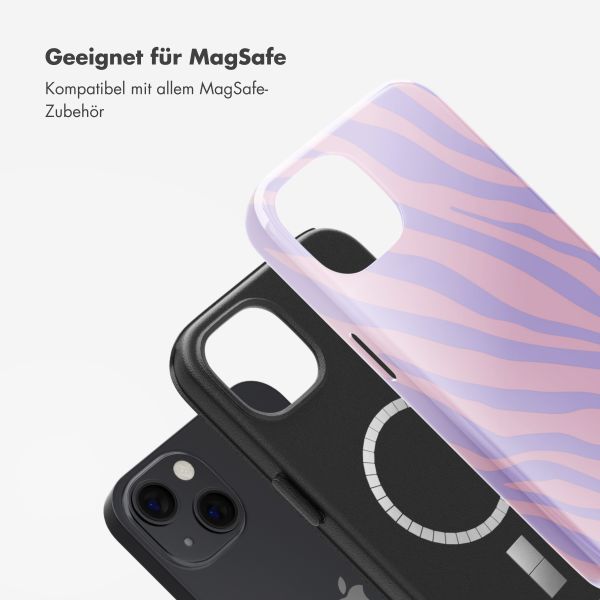 Selencia Vivid Tough Back Cover MagSafe für das iPhone 13 - Zebra Light Pink Lilac