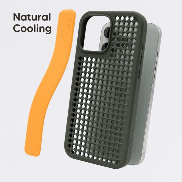 Callbuddy Hülle mit Strap Apple iPhone 16 Pro Max - Camo Orange