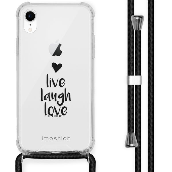 imoshion Design Hülle mit Band für das iPhone Xr - Live Laugh Love