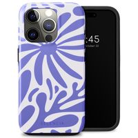 Selencia Vivid Tough Back Cover für das iPhone 15 Pro - Modern Bloom Sapphire Blue