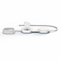 Zens Pro 3 USB-C-Kabel mit kabellosem Ladegerät für Telefon / Earbuds / Apple Watch - MagSafe und Qi2 - Weiß