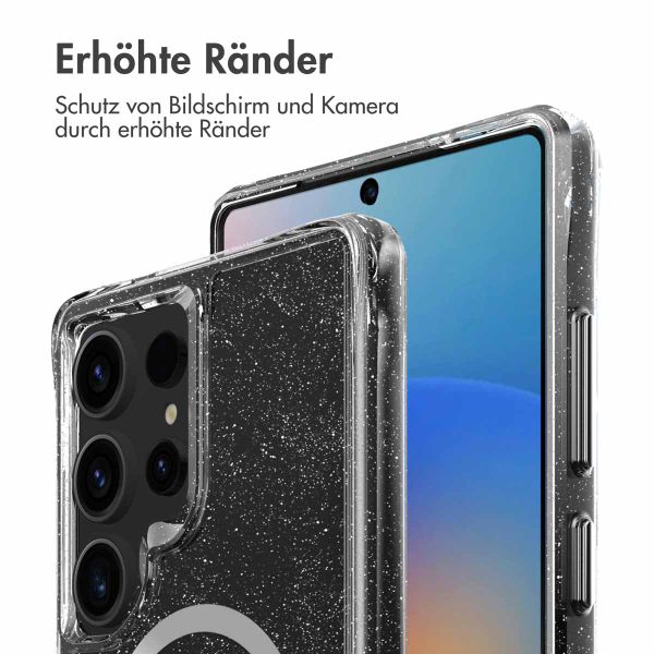 imoshion Klare Glitter Backcover mit MagSafe Samsung Galaxy S25 Ultra - Silber