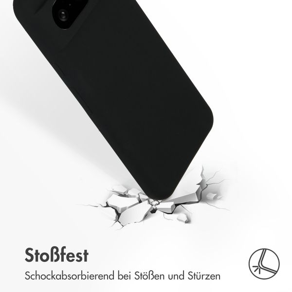 Accezz Liquid Silikoncase für das Google Pixel 8 - Schwarz