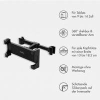imoshion Kopfstützen-Tablethalter für das Auto - Schwarz