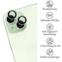 imoshion 2er-Pack Objektivschutz für Kamera für das Apple iPhone 15 / 15 Plus - Green