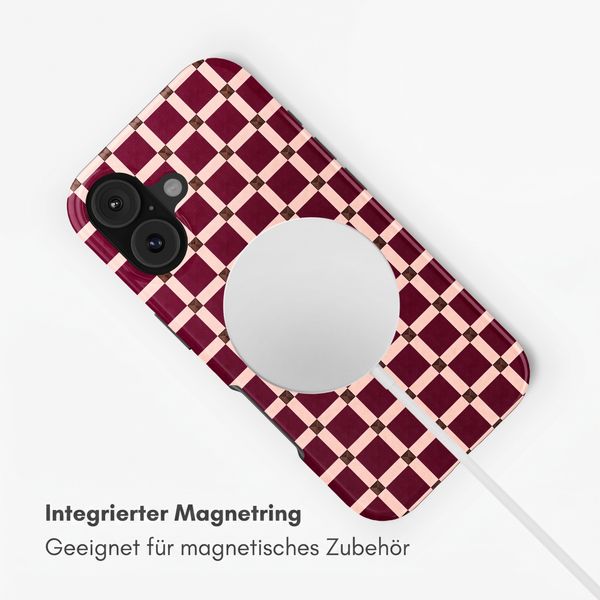 Selencia Vivid Rückabdeckung mit MagSafe Apple iPhone 17 - Check This Burgundy