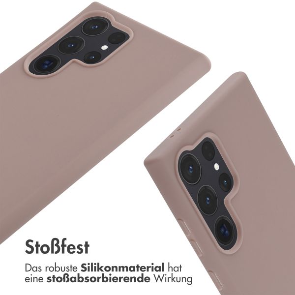 imoshion Silikonhülle mit Band für das Samsung Galaxy S24 Ultra - Sand Pink