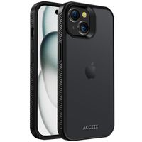 Accezz Rugged Frosted Back Cover für das iPhone 15 - Schwarz