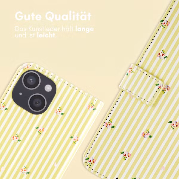 imoshion Design Klapphülle Apple iPhone 14 - Garden Stripes