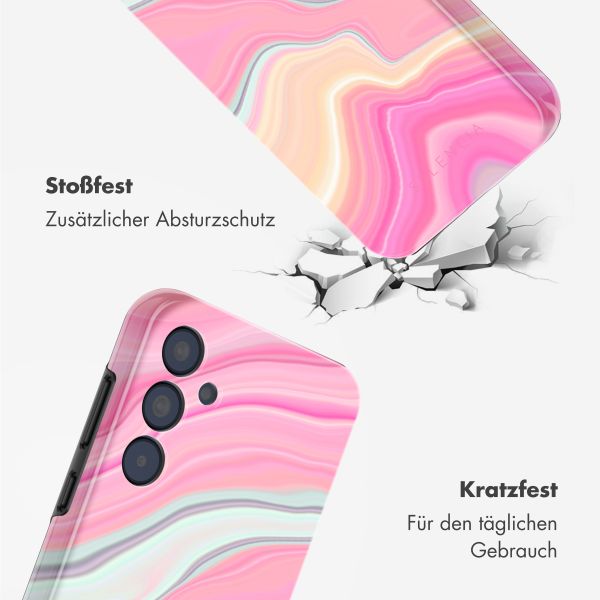 Selencia Vivid Back Cover Samsung Galaxy A35 - Pastel Lipstick Marble