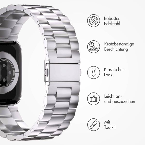 imoshion Edelstahlarmband für das Apple Watch Series 1 bis 9 / SE (38/40/41 mm) | Series 10 / 11 (42 mm) - Silber