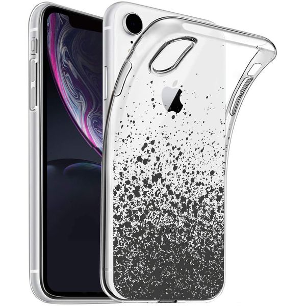 imoshion Design Hülle iPhone Xr - Spritzer - Schwarz