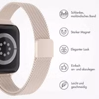 imoshion Mailandisches schlankes Armband für das  Apple Watch Series 1 t/m 9 / SE (38/40/41 mm) | Series 10 / 11 (42 mm) - Starlight