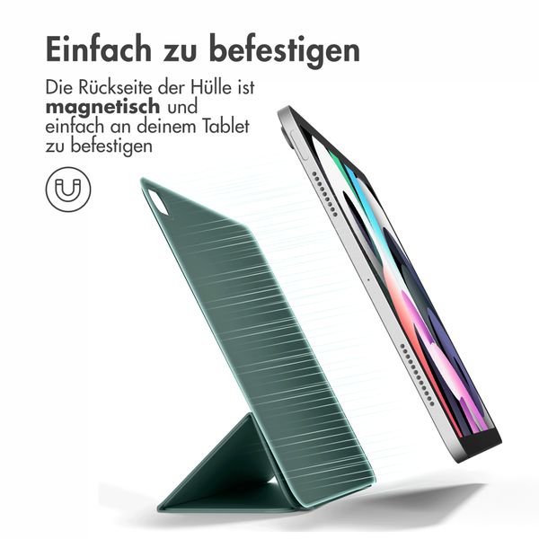 imoshion Magnetic Klapphülle Apple iPad Air 11 Zoll (2025) M3 / (2024) M2 / Air 5 (2022) / Air 4 (2020) - Dunkelgrün