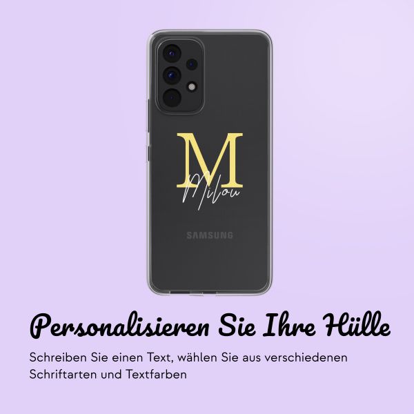 Personalisierte Hülle mit Buchstaben Samsung Galaxy A54 (5G) - Transparent