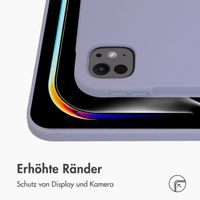 Accezz Liquid Silicone Back Cover mit Stifthalter Apple iPad Pro 13 (2024) M4 - Lila
