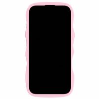 Holdit Wavy Case für das iPhone 16 - Pink / Transparent