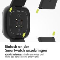 imoshion Silikonarmband für die Fitbit Versa (2) / Versa Lite - Größe L - Schwarz