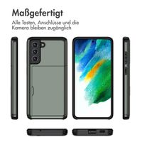 imoshion Backcover mit Kartenfach für das Samsung Galaxy S21 FE - Dunkelgrün