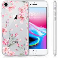 imoshion Design Hülle iPhone SE (2022 / 2020) / 8 / 7 / 6s - Blume - Rosa