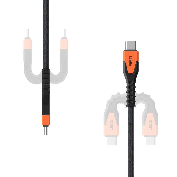 UAG Kevlar® Kern USB-C zu USB-C Ladekabel - 1,5 Meter - Schwarz / Orange