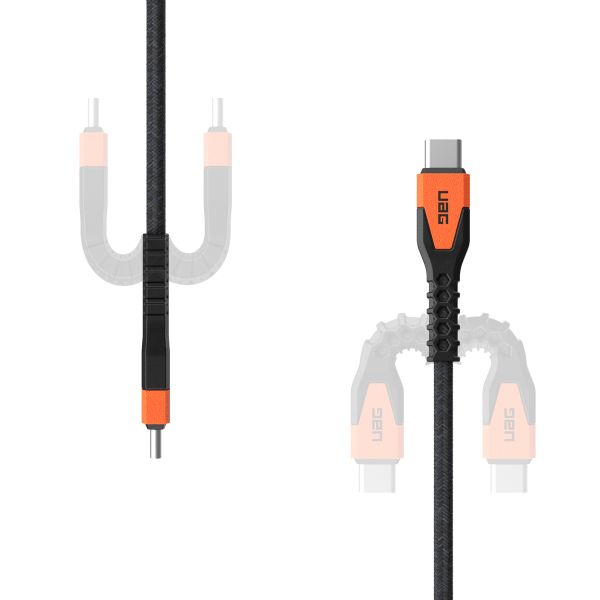 UAG Kevlar® Kern USB-C zu USB-C Ladekabel - 1,5 Meter - Schwarz / Orange