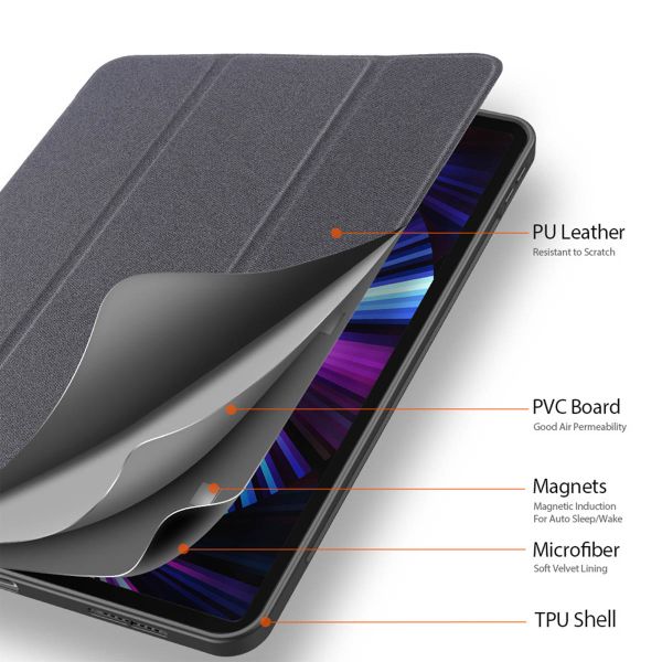 Dux Ducis Domo Klapphülle Apple iPad Pro 11 (2020) / iPad Pro 11 (2022) / Pro 11 (2021) - Schwarz