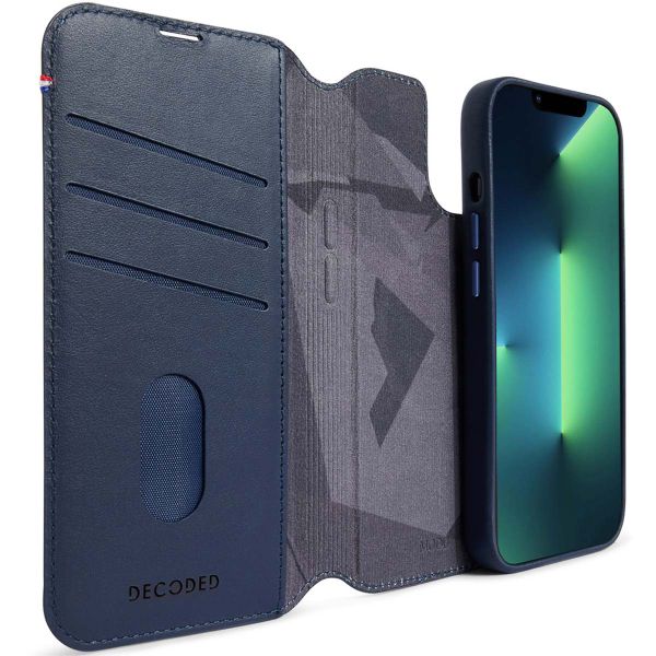 Decoded 2 in 1 Leather Klapphülle für das Apple iPhone 14 - Dunkelblau