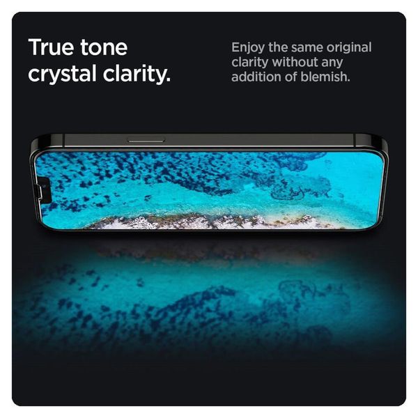 Spigen EZ Fit GLAS.tR Privacy Glass Displayschutz - 1 Pack Apple iPhone 17e / 16e / 14 / 13 / 13 Pro