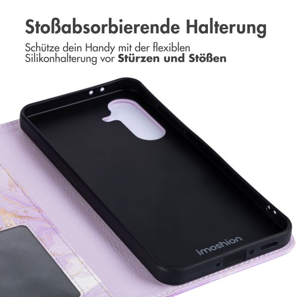 imoshion Design Klapphülle Samsung Galaxy A36 - Purple Marble