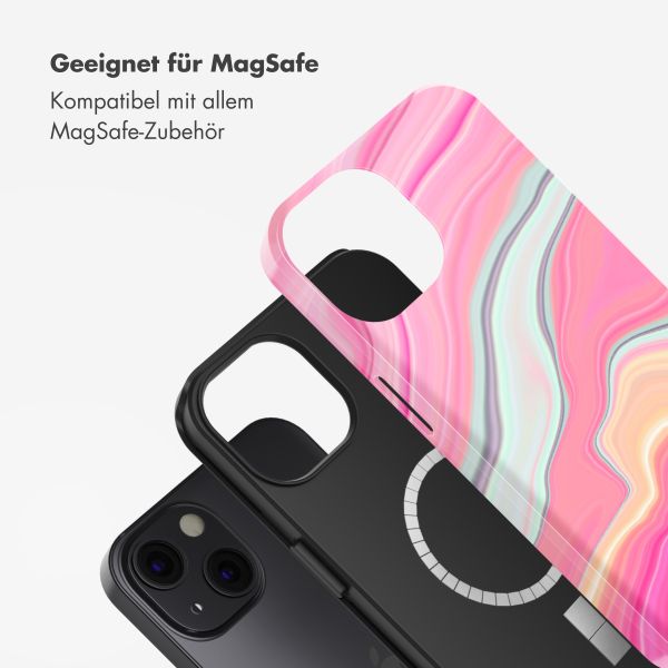 Selencia Vivid Tough Back Cover mit MagSafe für das iPhone 13 - Pastel Lipstick Marble