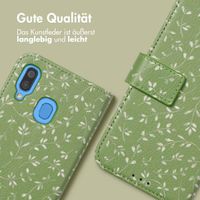 imoshion Design Klapphülle Samsung Galaxy A40 - Green Flowers
