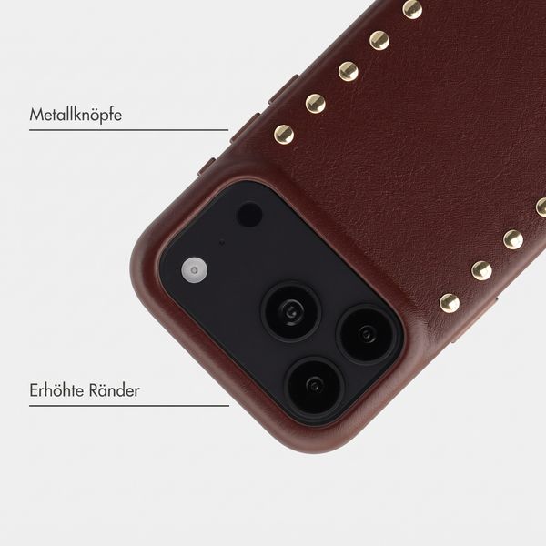 Selencia Studs Backcover mit MagSafe Apple iPhone 18 Pro Max / 17 Pro Max - Cacao Crush