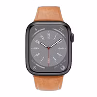 WiWu Vintage Lederarmband für das  Apple Watch Series 1 t/m 9 / SE (38/40/41 mm) | Series 10 / 11 (42 mm) - Hellbraun