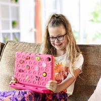 imoshion Kindersichere Schutzhülle mit abnehmbaren Ansteckern Samsung Galaxy Tab A11 Plus / A9 Plus - Rosa
