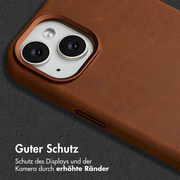 Accezz Vintage Leather Magsafe Backcover Apple iPhone 15 - Tabacco Cognac