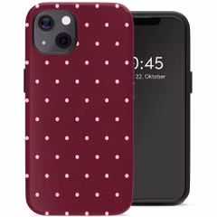 Selencia Vivid Back Cover Apple iPhone 13 Pro - Happy Dots Burgundy