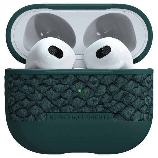 Njorð Collections Salmon Leather Case für Apple AirPods 3 (2021) - Dark Green