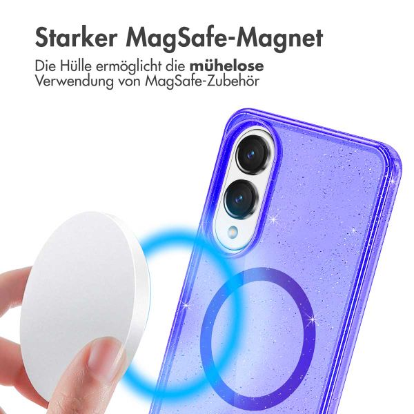imoshion Sparkle Back Cover mit MagSafe Samsung Galaxy S25 Edge - Violett