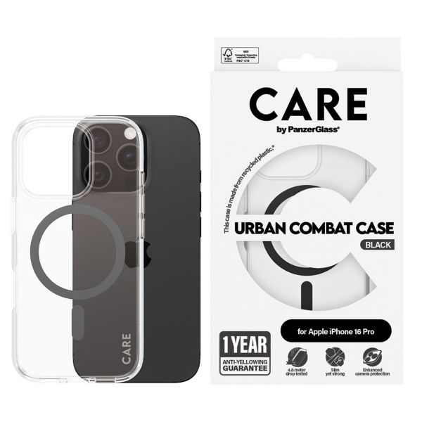 CARE by PanzerGlass Urban Combat Case MagSafe Apple iPhone 16 Pro - Schwarz