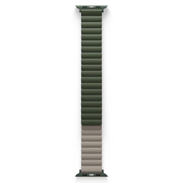 Uniq Revix doppelseitiges Armband für das  Apple Watch Series 1 t/m 11 / SE / Ultra (44/45/46/49 mm) - Pine (Green/Taupe)