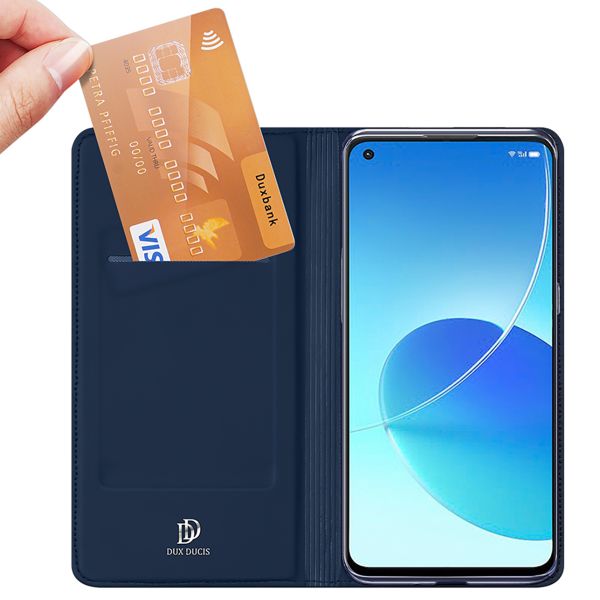 Dux Ducis Slim TPU Klapphülle für das Oppo Reno 6 5G - Dunkelblau