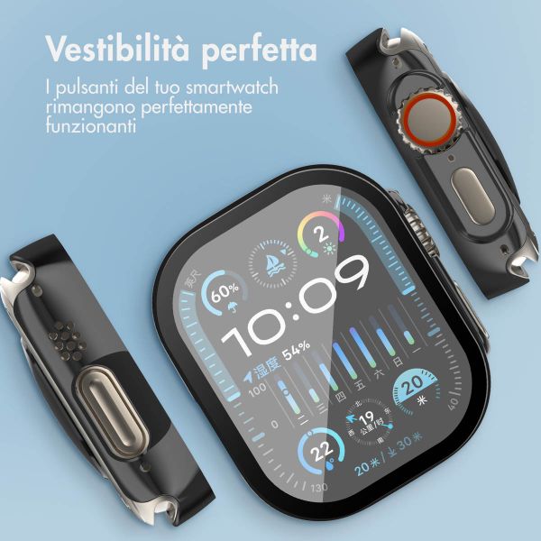 imoshion Full Cover glänzendes Hard Case Apple Watch Ultra / Ultra 2 / Ultra 3 - 49 mm - Schwarz