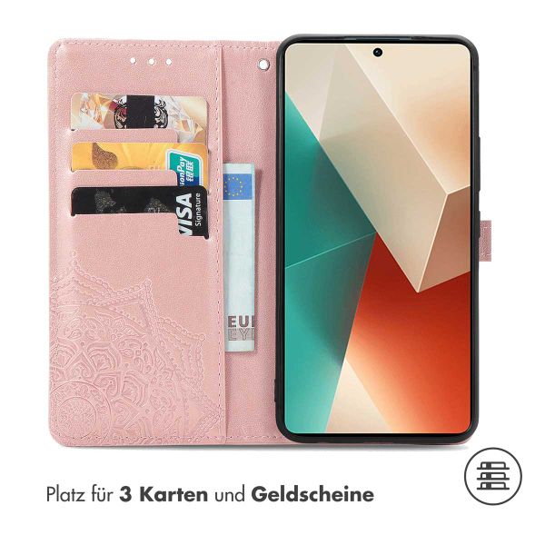 imoshion Mandala Klapphülle für das Xiaomi Redmi Note 13 (5G) - Rose Gold