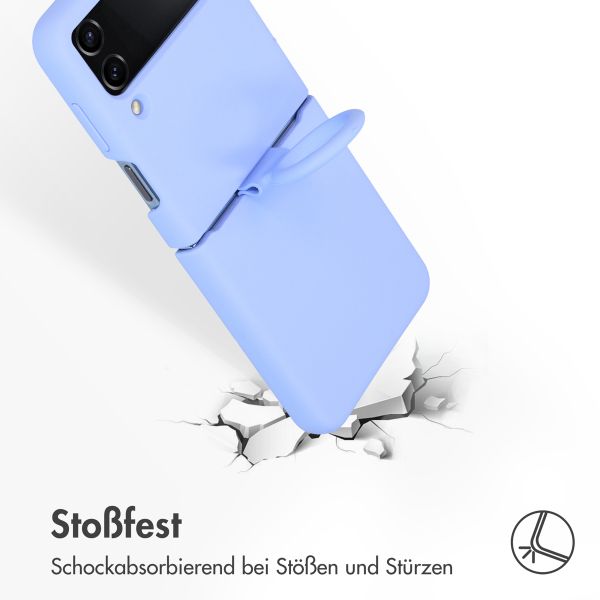 Accezz Liquid Silikoncase für das Samsung Galaxy Z Flip 4 - Violett