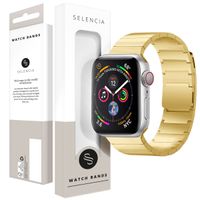 Selencia Edelstahl Magnetarmband für das Apple Watch Series 1-9 / SE - 38/40/41 mm / Series 10 - 42 mm - Gold