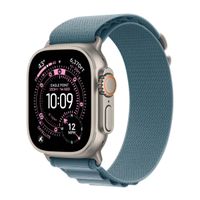 Apple Alpine Loop Armband für  Apple Watch Series 1 - 11 / SE / Ultra (44/45/46/49 mm) - Größe M - Light Blue / Natural Titanium