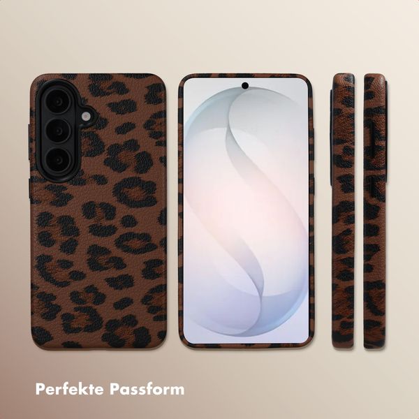 Selencia Sabi Backcover Leopardenmuster mit MagSafe Samsung Galaxy S26 - Mocha Brown
