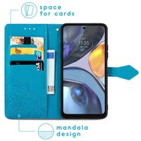 imoshion Mandala Klapphülle Motorola Moto G22 - Türkis